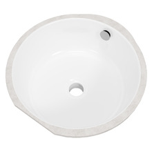 Tegan 350mm Round Ceramic Undermount Basin with Overflow